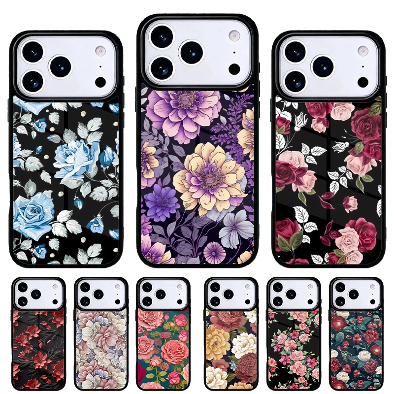 Funda iPhone Ramo Floral Medianoche – Carcasa trasera decorativa