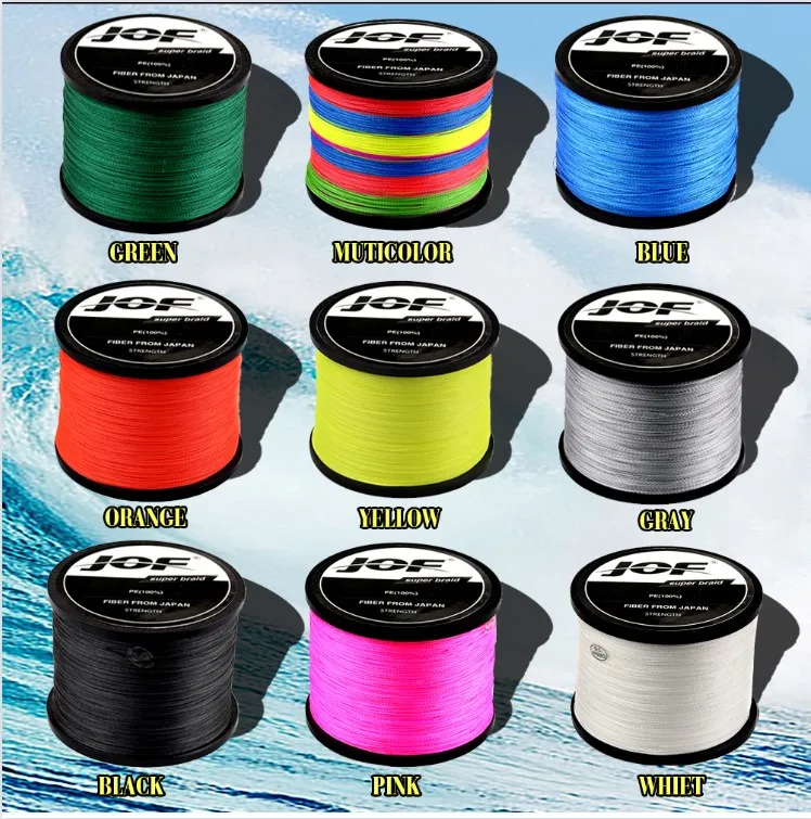 JOF-sedal de pesca X8 de 500M, 300M, 100M, suave, Multicolor, PE 100%, multifilamento, para carpa de mar, trenzado para agua salada y dulce - imagen 5
