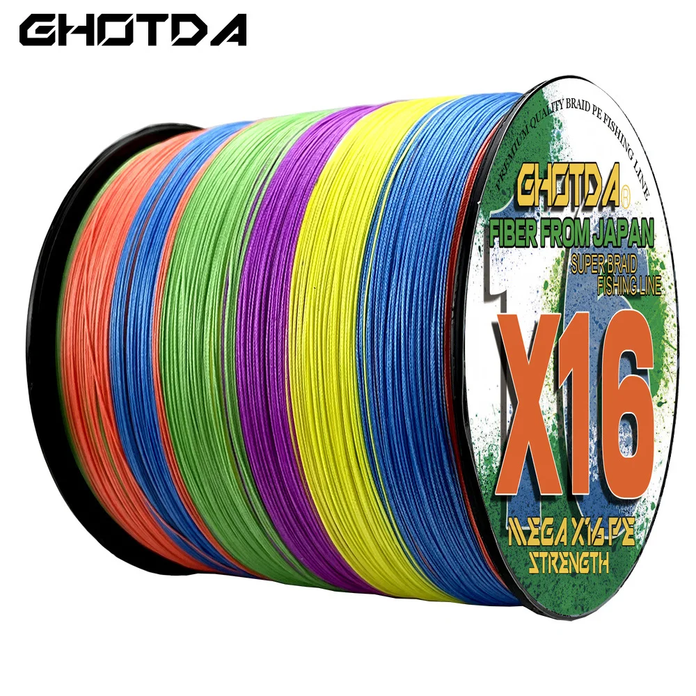 Línea de pesca trenzada, 16 hebras, 100M, 0,16 MM-0,80MM, 25, 32, 40, 55, 68, 80, 100, 125, 140, 161, 200LB, alambre multifilamento extremadamente fuerte - imagen 3