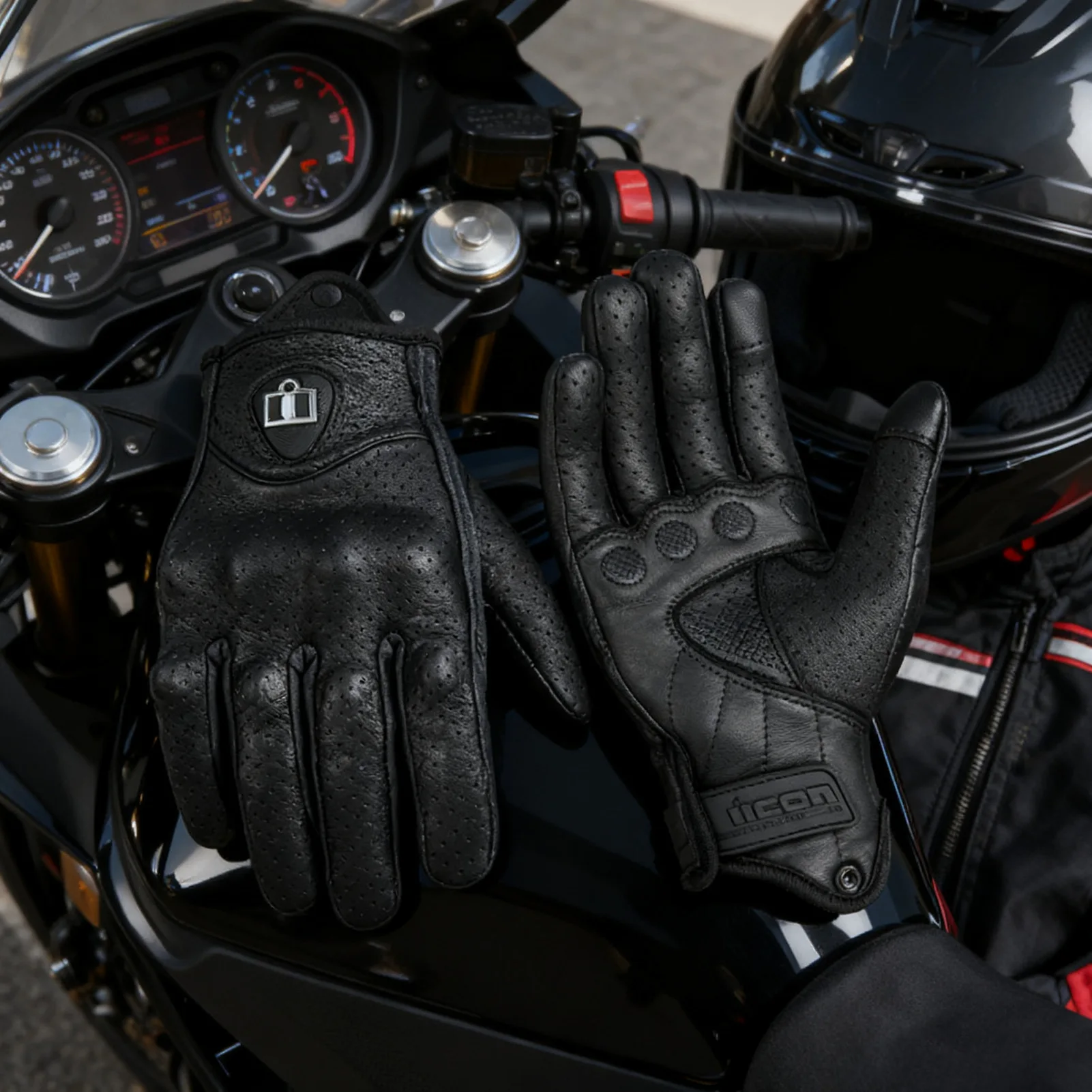 Guantes de montar para hombre, guantes transpirables para primavera y verano, para motocicleta, bicicleta, senderismo, guantes tácticos de dedo completo para exteriores, mitones - imagen 3