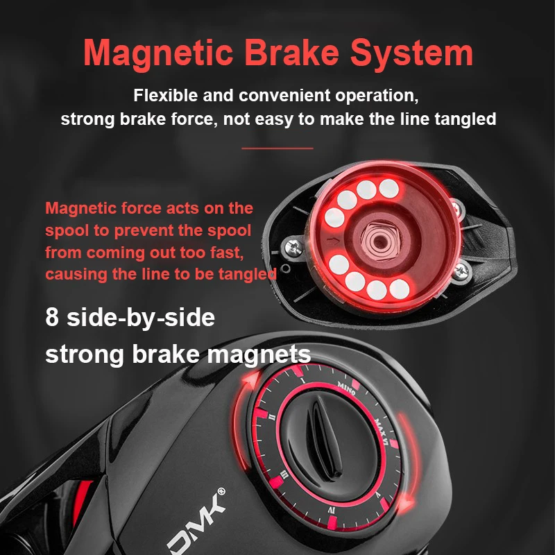 PURELURE-carrete de pesca de arrastre Baitcasting máximo, 5KG, 9 + 1 NMB, relaciones de engranaje de 6,5: 1 a 9,1: 1, bobina de pesca - imagen 4