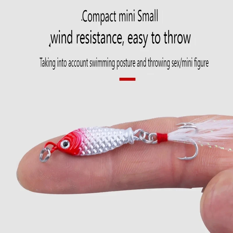 Aparejos de pesca PD, placa de hierro, corredor de carretera, cebo biónico de lentejuelas, gancho Sanbon de canal de sangre, pieza de fundición larga de 5g - imagen 2