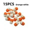 15pcs orange white