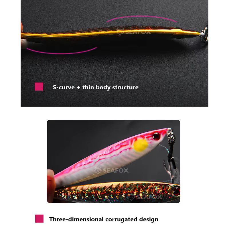 227 Jig Metálico UV 3D – Lanza larga para pesca en agua salada - imagen 2