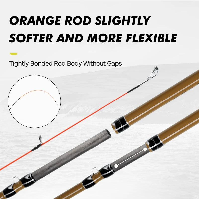 Hunthouse Trave caña de pescar de trucha giratoria 4 secciones CL 47cm fibra de carbono 1,68 m UL señuelo WT 1-7g para aparejos de pesca de río Stream - imagen 3