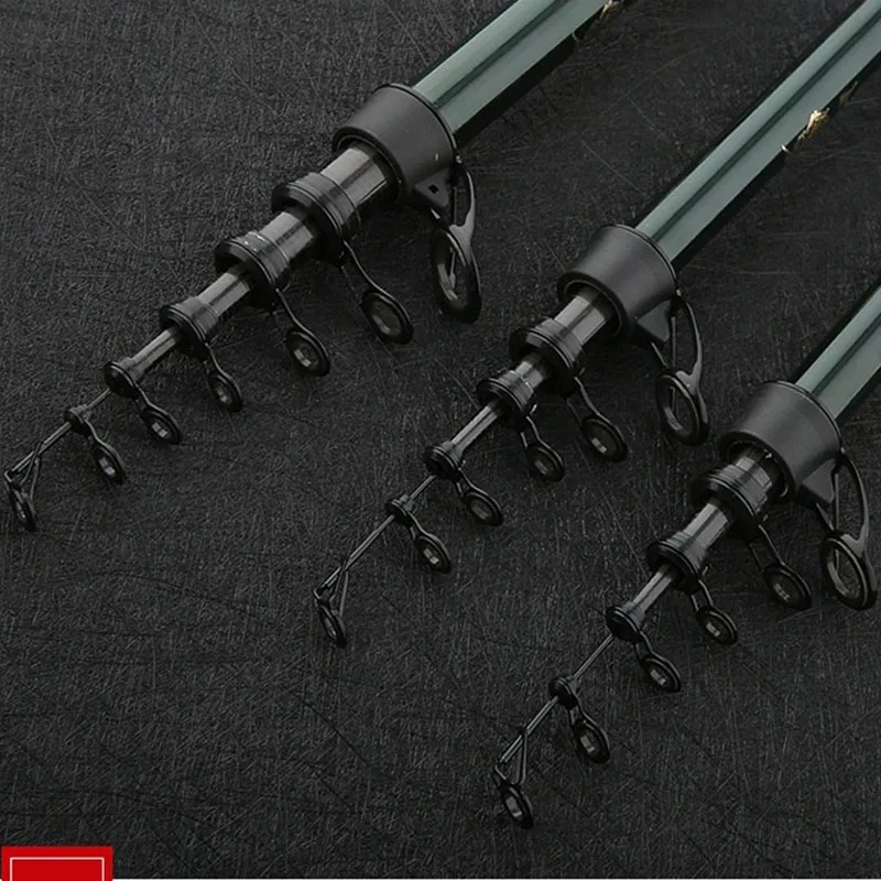 Caña de pescar en roca de sección corta de carbono, anillo guía grande de 2,7-4,5, caña de carpa giratoria telescópica dura para viaje, poste oceánico - imagen 5