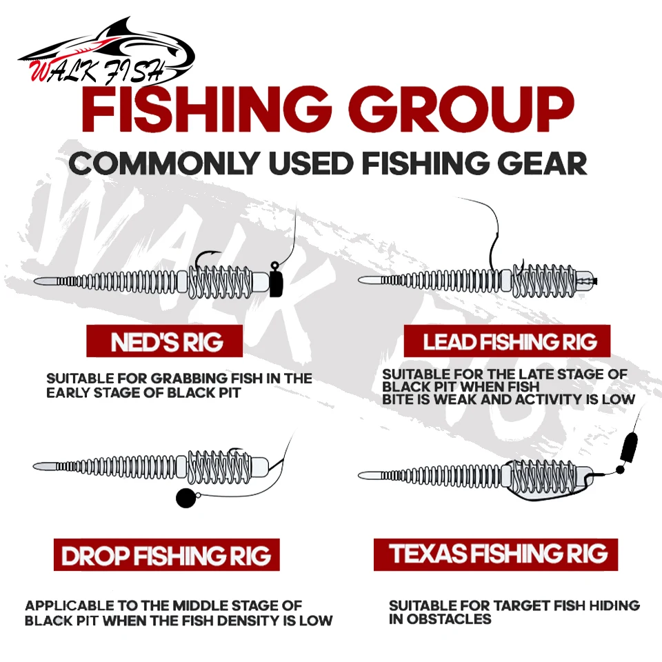 WALK FISH-Señuelos blandos de 8 Uds., 8,5 cm, 2,6g, hilo TPE, anzuelo de gusano, Pesca de carpa, Crankbait, equipo Swimbait, cebo de silicona con sabor a pescado - imagen 5