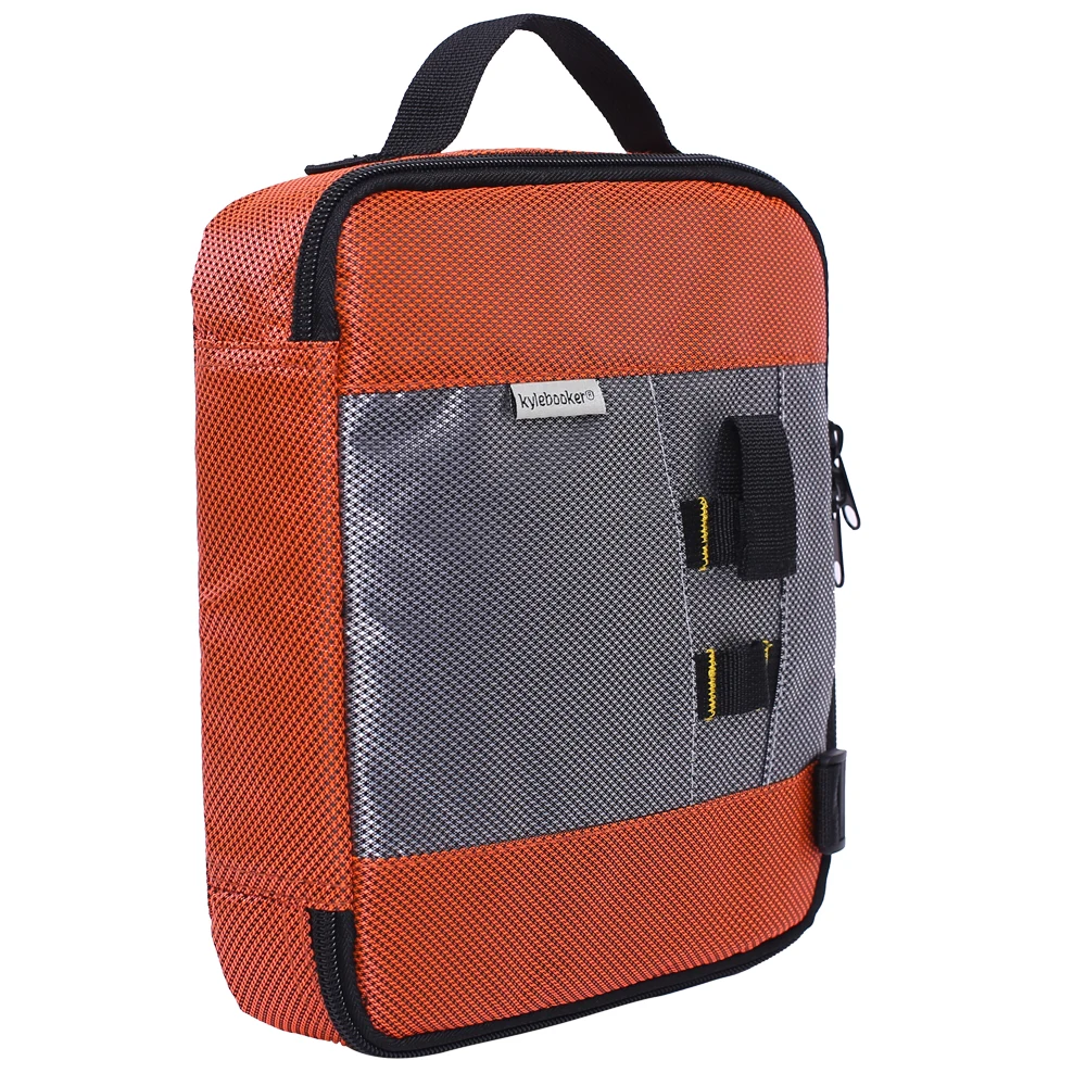 Bolsa carpeta de cebo suave naranja, billetera de almacenamiento de señuelos de pesca, caja de aparejos de plástico para gusanos y plantillas - imagen 4