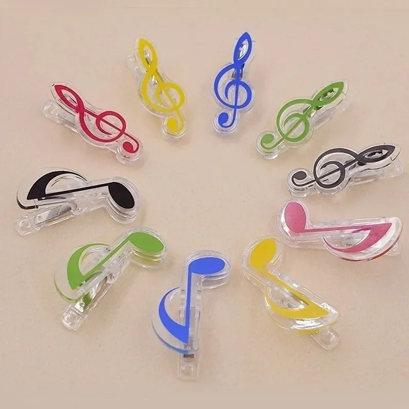 Clips decorativos de acero con diseño de notas musicales para oficina - imagen 5