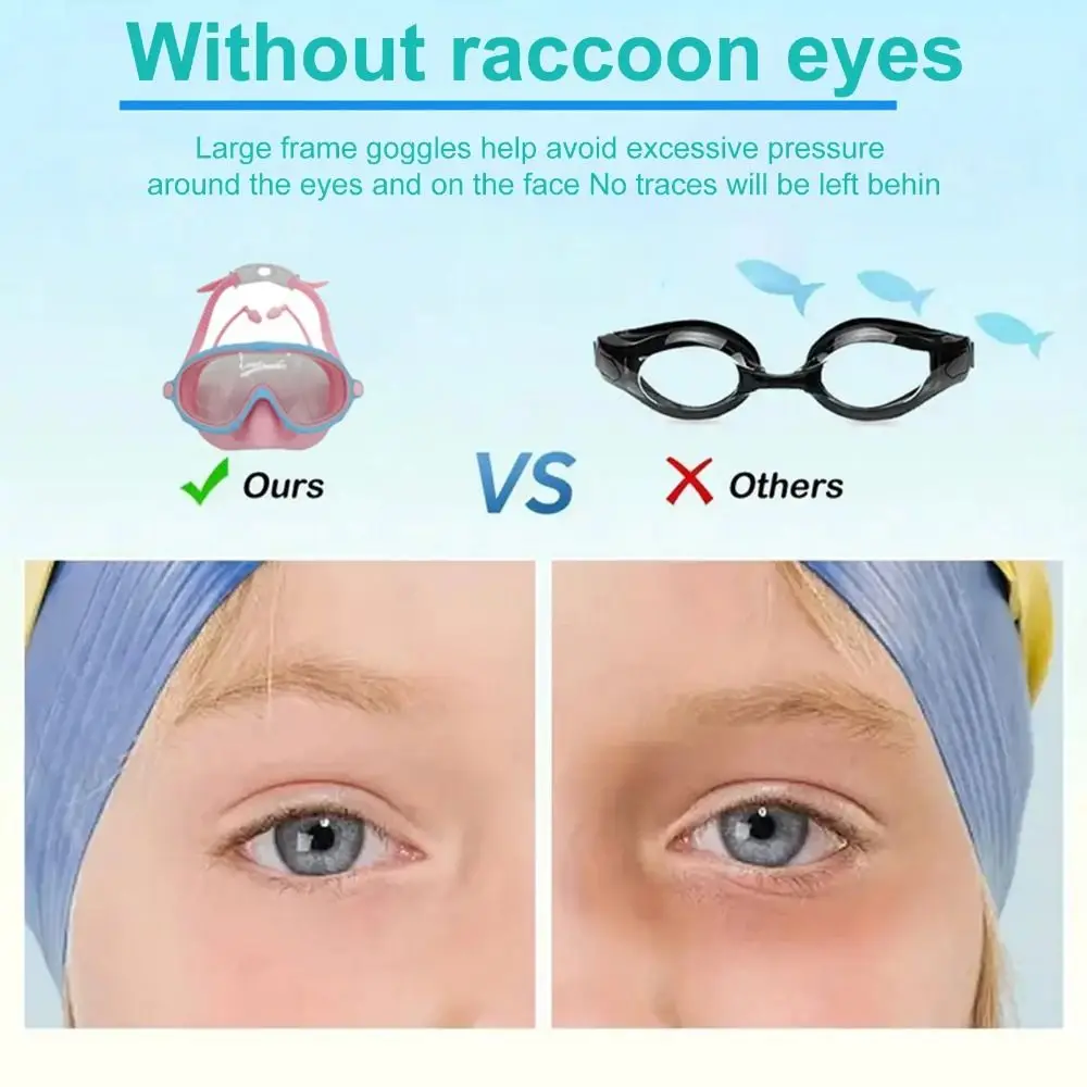 Gafas de natación infantiles antiniebla – Montura grande de silicona - imagen 4