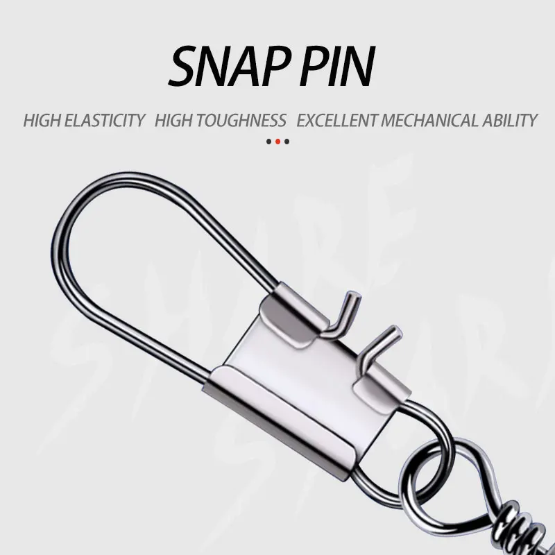 Juego de diapositivas de plomo para sedal de pesca, 100 Uds., 3 tamaños, conector de Clip de vástago de gancho, giratorios con broches de enclavamiento, accesorios de pesca - imagen 5