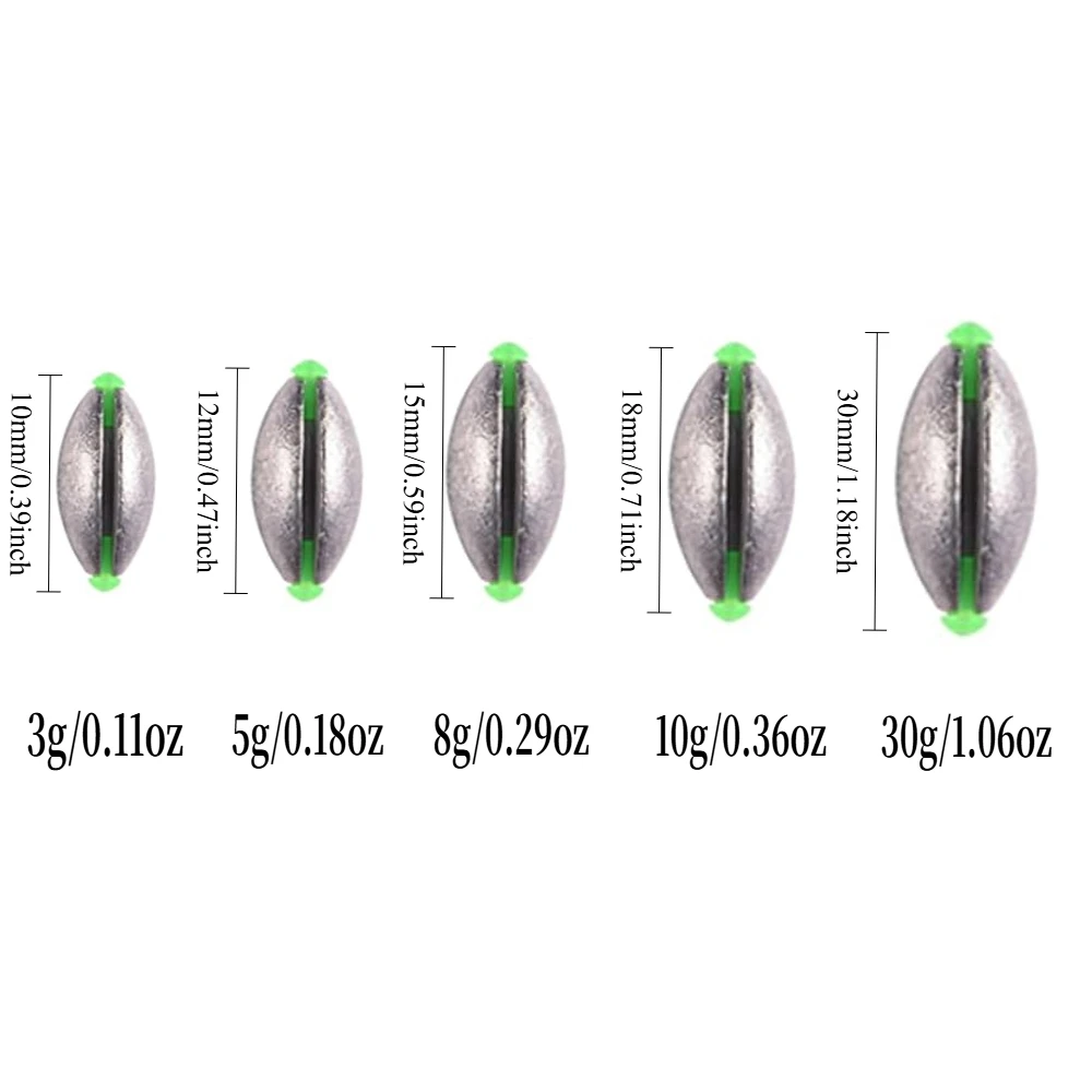 Plomos deslizantes forma oliva para pesca de carpa - imagen 4