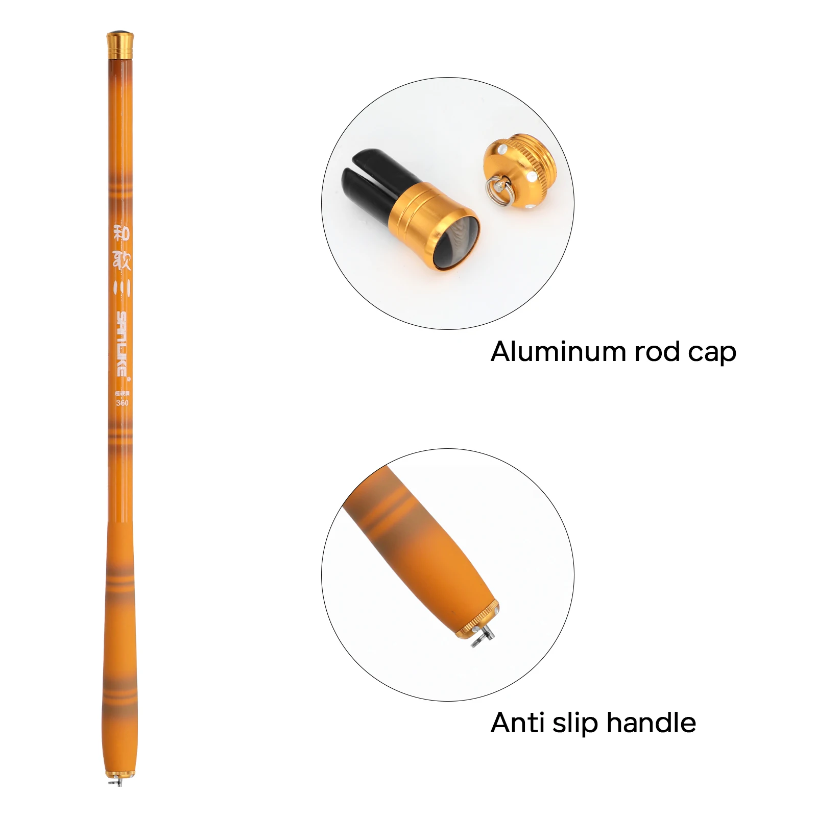 SANLIKE 2,1 m-5,1 m fibra de carbono ultraligera sección corta cañas de pescar telescópicas corriente de agua dulce cañas de pescar duras herramienta de pesca - imagen 4