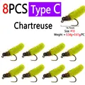 8pcs Chartreuse C