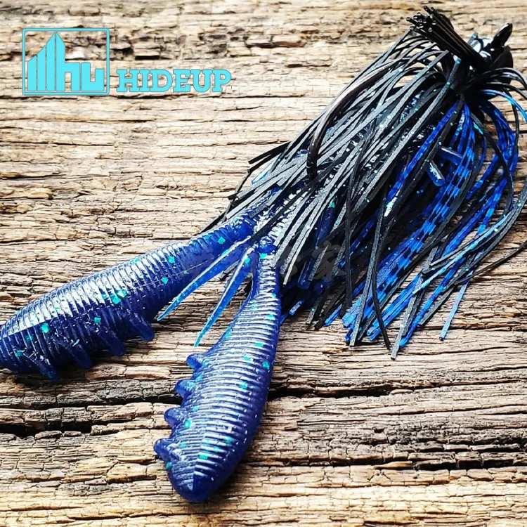HIDEUP camarones desechados 3,3 pulgadas escalonado Craw libre grupo de pesca cola de castor perca pesca Texas JIKA