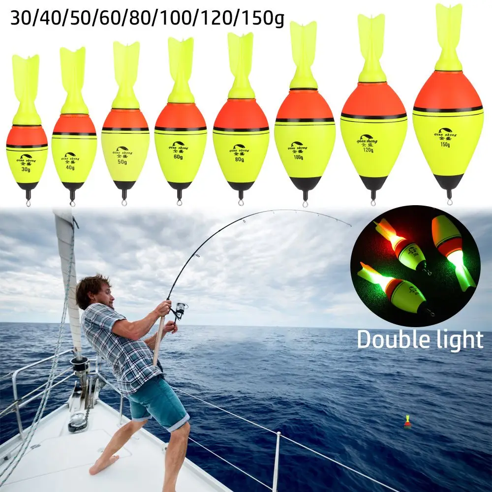Luz luminosa caliente 30g-150g bola Boia ala giratoria pesca flotador nocturno espuma Eva - imagen 4
