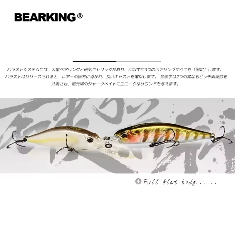 BEARKING 10cm 16g sistema de peso súper imán fundición larga nuevo modelo Señuelos de pesca cebo duro calidad Wobblers Minnow - imagen 5
