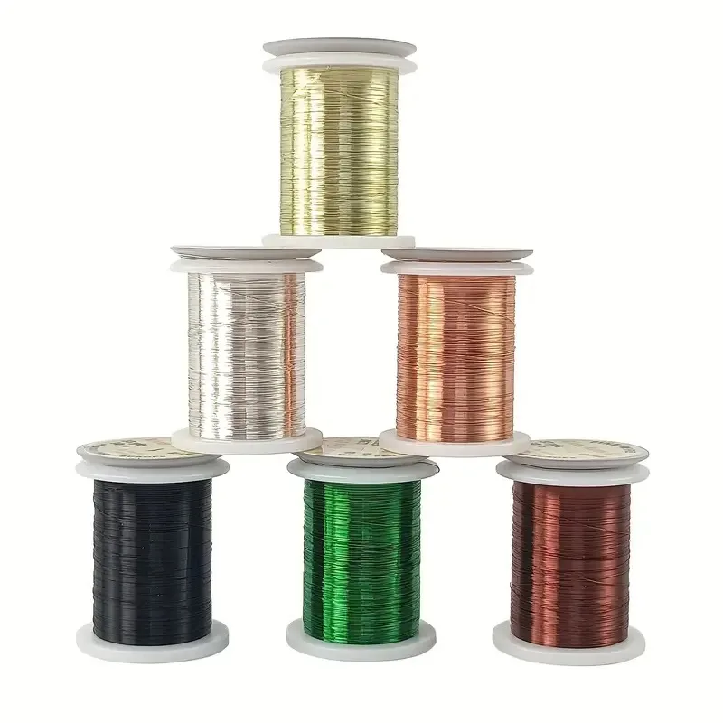 Aventik-alambre de cobre de 0,1-0,3mm, Material de atado de moscas sin deslustre de una sola hebra para serpentinas de ninfas, accesorios de pesca - imagen 2