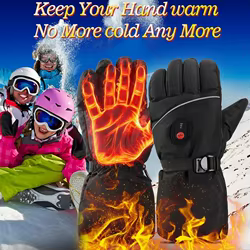 Guantes calefactables recargables de invierno para senderismo, guantes eléctricos con pantalla táctil más cálidos para manos