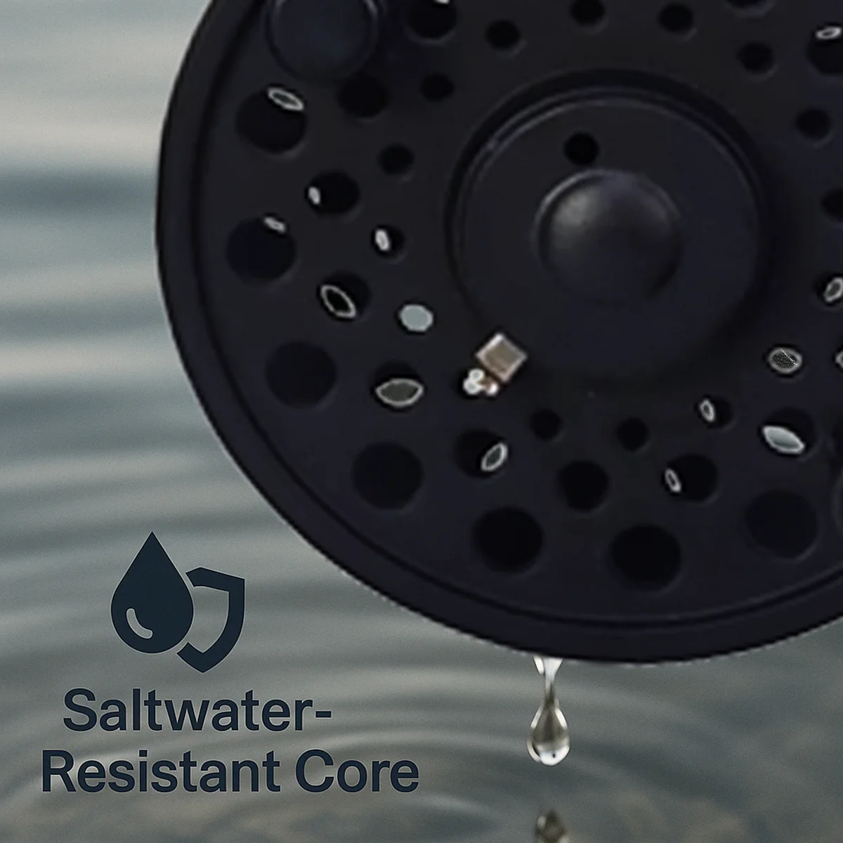 Carrete de pesca con mosca automático Aventik, carrete de pesca de ninfa súper ligero, carrete de mosca de grafito de diseño europeo con bolsa de malla de carrete extro - imagen 2