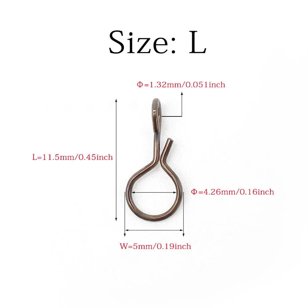 MNFT 50 Uds pesca con mosca Snap cambio rápido para moscas gancho señuelos cerradura de acero inoxidable negro broches de pesca señuelos Clip enlace - imagen 4