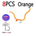8 piezas de color naranja