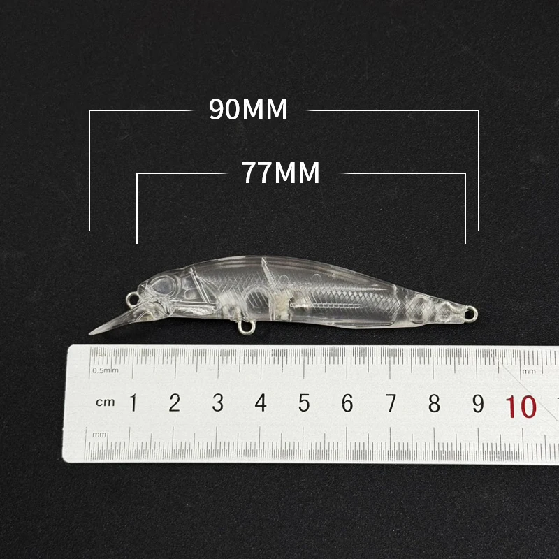 Señuelo de Pesca de pececillo suspendido sin pintar, 70mm, 7,6g, carpa, trucha, cebo duro Artificial, Pesca Wobbler Jerkbait, Swimbait de plástico - imagen 5