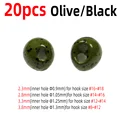20pcs Olive I Black