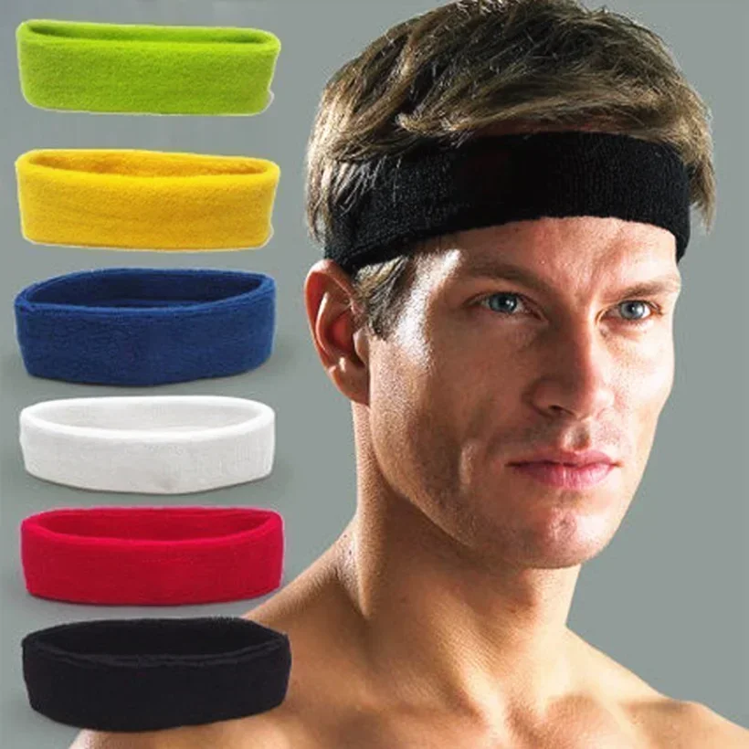 Diadema de algodón para hombres y mujeres, banda para el sudor, banda para el sudor, seguridad deportiva, Yoga, gimnasio, banda elástica para la cabeza, bandas elásticas para el sudor - imagen 4
