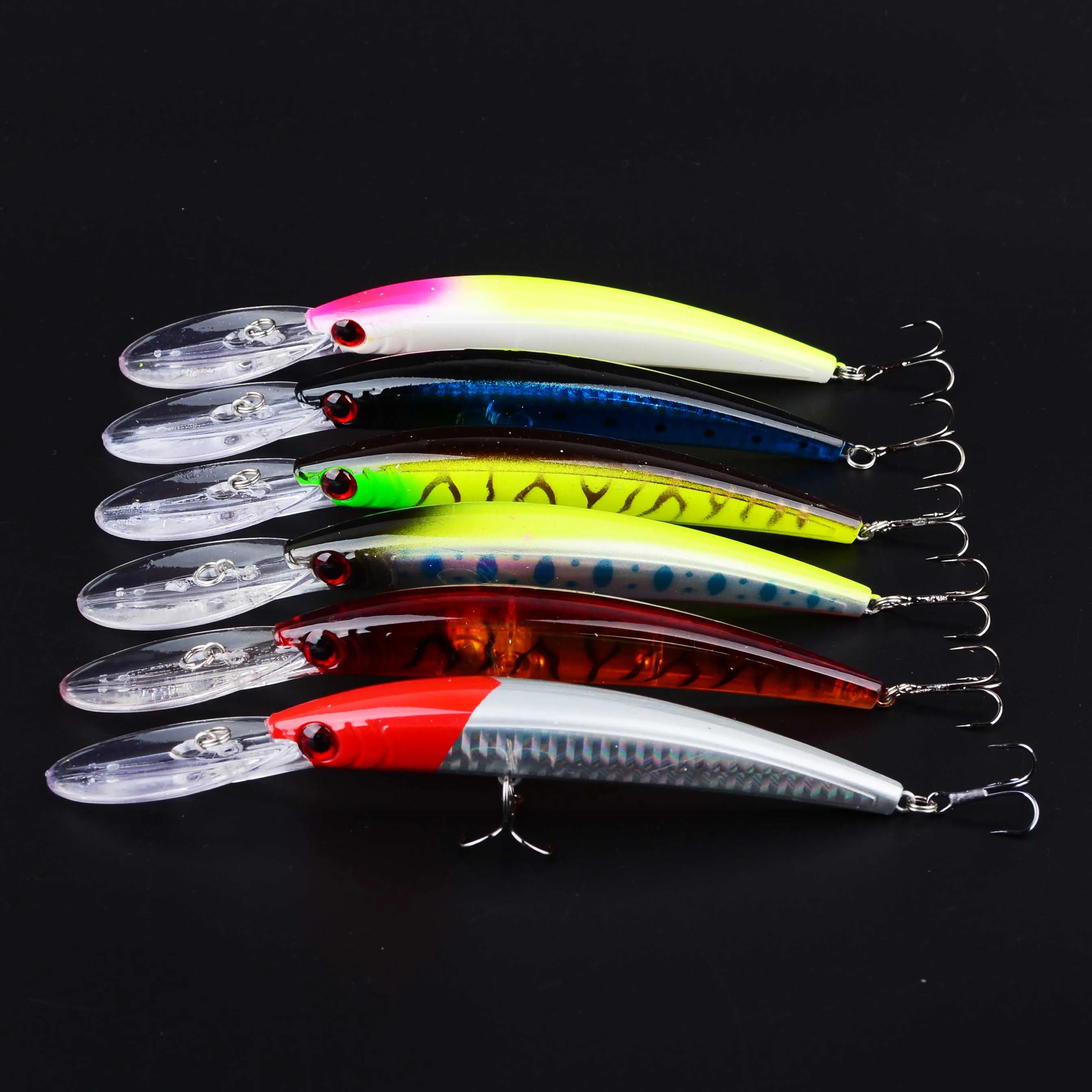 Señuelo de pesca Jerkbait Wobbler, pececillo de fundición larga para lubina, perca, carpa, Lucio, 6 uds. - imagen 5