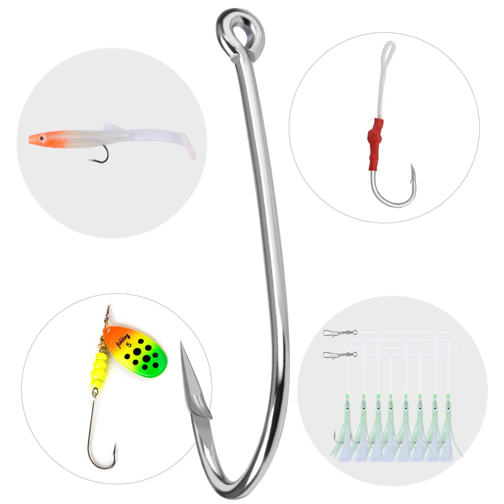 FISH KING 30-100 Pcs High Carbon Steel Fishing Hook Barbed Carp Fishing Hooks Sharp Fishhook for Sea Fishing Hook Tackle 2330 - imagen 5