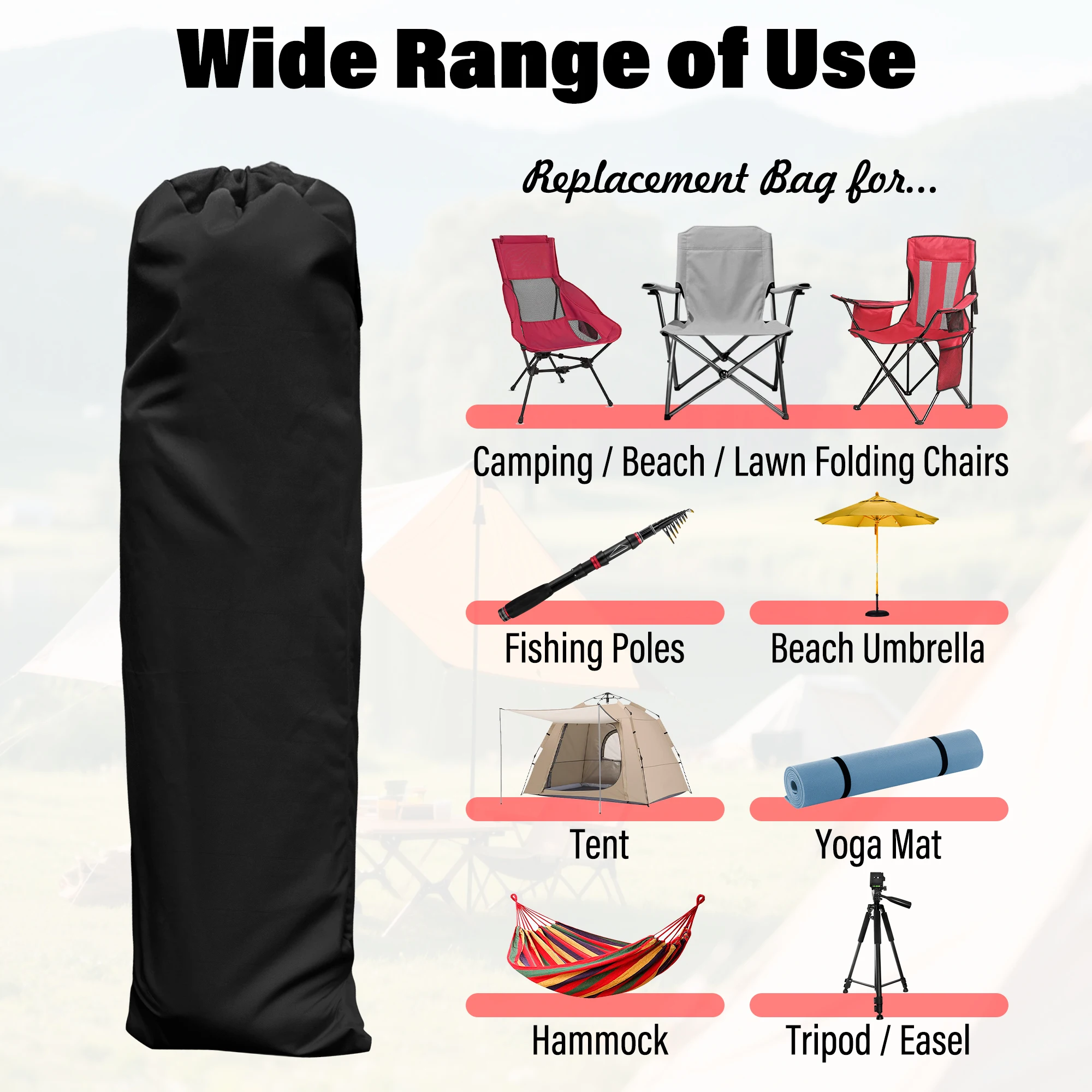 Bolsa de repuesto para silla de camping plegable – multicolor - imagen 3