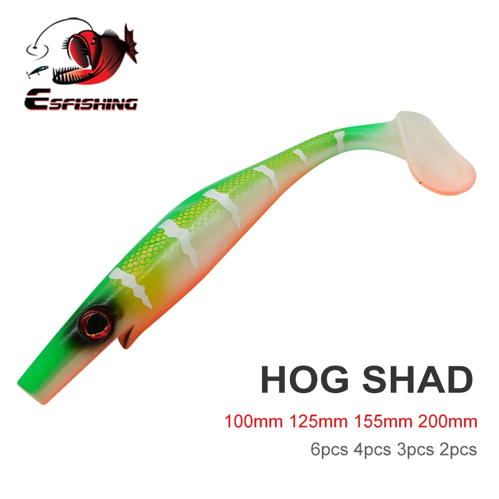 ESFISHING-señuelo de pesca suave más grande, sábalo de cerdo, 150mm, 200mm, color de pintura, señuelo grande para pesca en el mar, swimbait, carpa, pez
