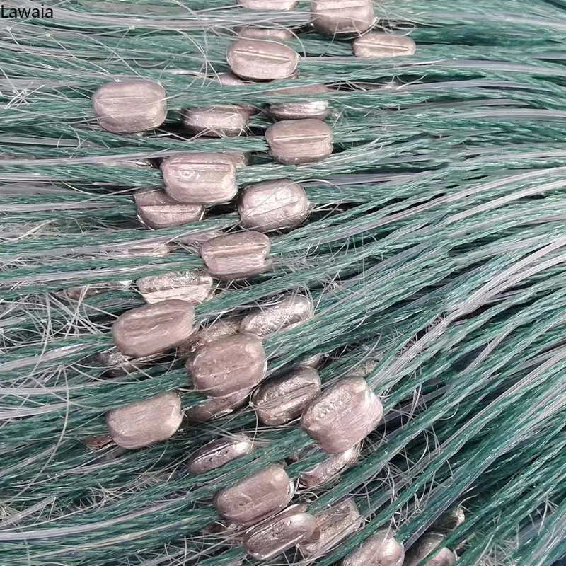 Red adhesiva de pesca Lawaia, tres capas, 1,5 m x 100m de largo, red de 6 dedos importada, redes de aterrizaje de peces de seda marrón de alta calidad, herramientas para peces - imagen 3