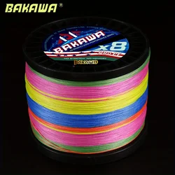 Trenzado BAKAWA X8 PE Multicolor para pesca en agua salada
