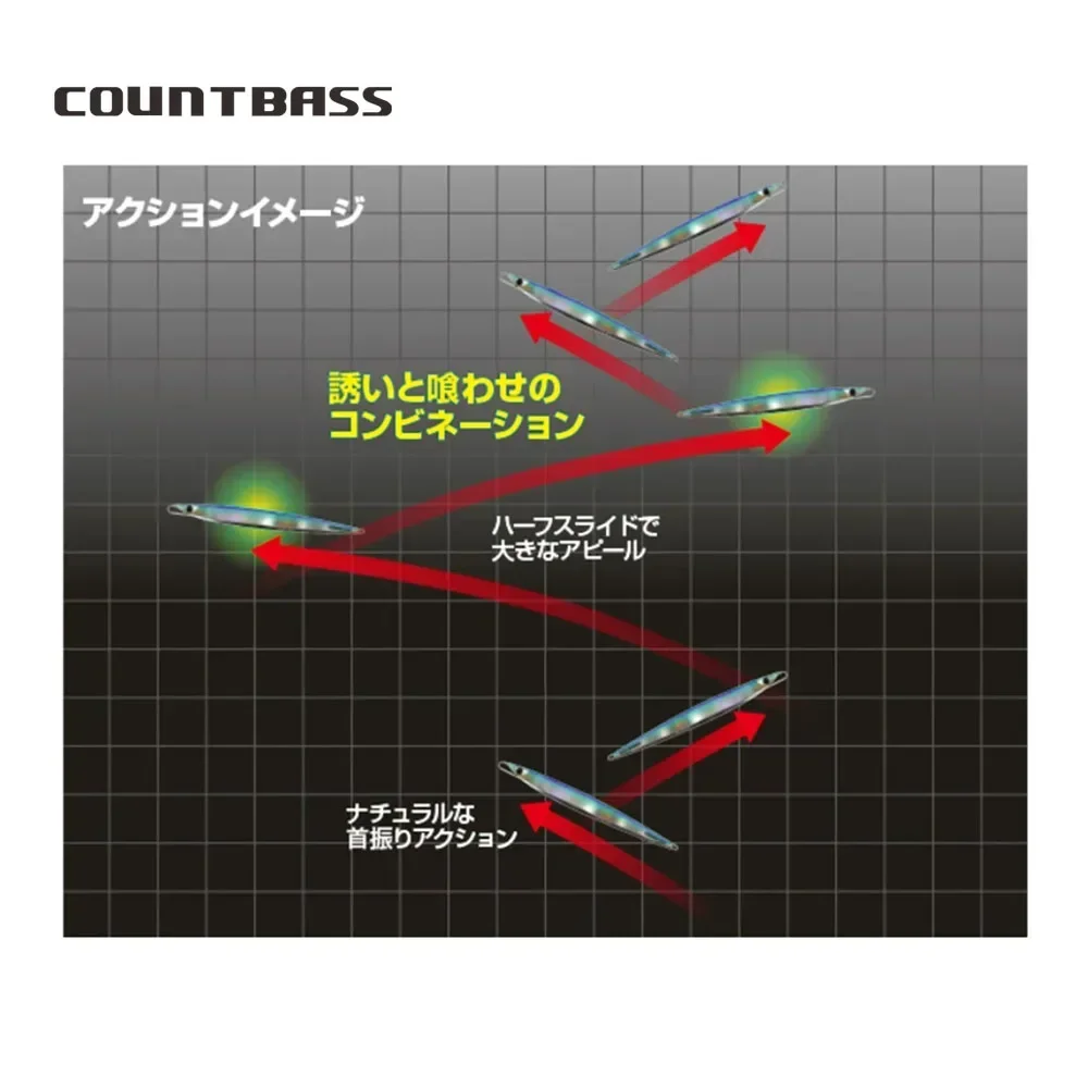 COUNTBASS-SEÑUELOS DE Pesca Jigging para aguas profundas, 80g, 110g, 130g, 150g, 175g, cebos de Pesca de Metal japoneses, pargo de Pesca de caída rápida - imagen 2
