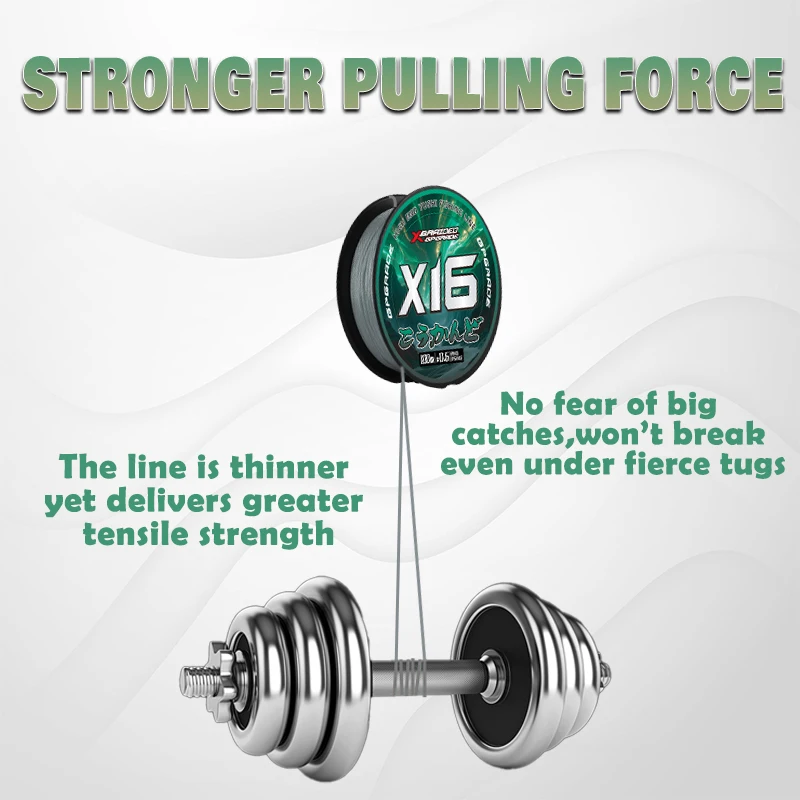 Hilo trenzado YGKX X16 PE – Multifilamento superfuerte para pesca - imagen 5