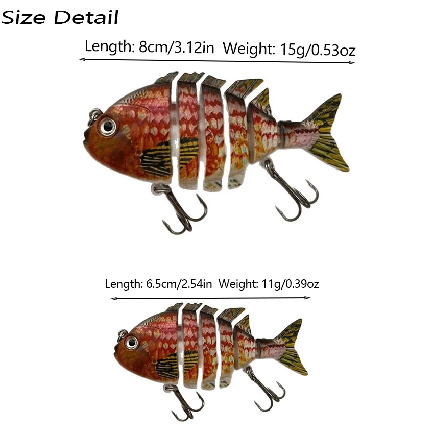 Swimbait multiarticulado 11-15g – Wobbler crankbait artificial - imagen 2