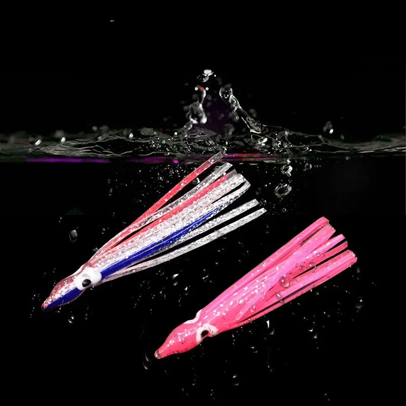 Cebo de modelado de pulpo luminoso nocturno, Mini señuelo biónico de Color, cebo suave para pesca marina, aparejos de pesca de perca de calamar, 5 piezas - imagen 3
