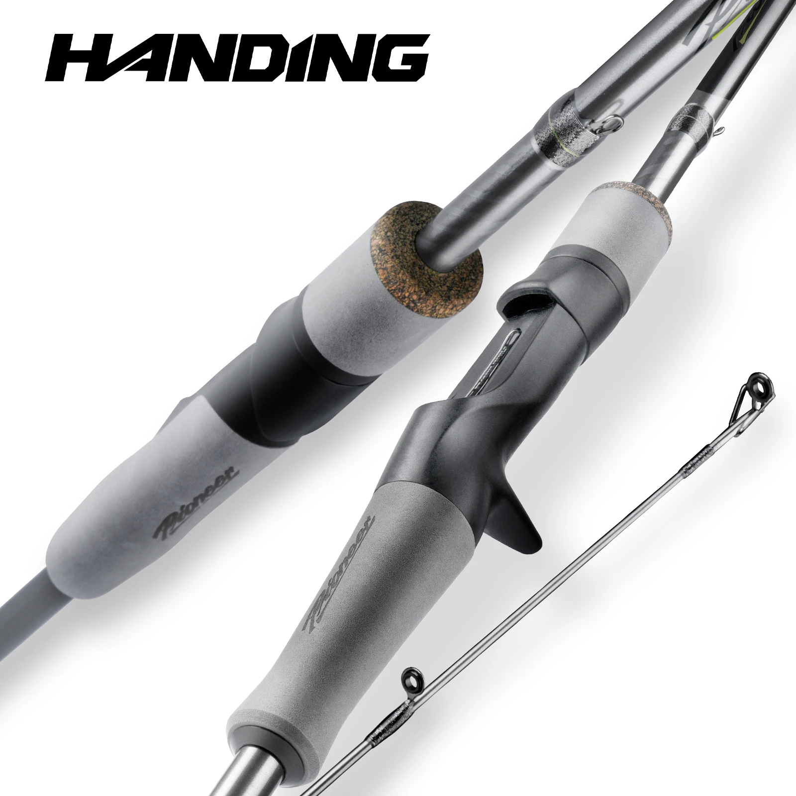HANDING Pioneer Caña de pescar perca de 1,8-2,44 m, acción rápida moderada, potencia media, fibra de carbono de 24 toneladas para cañas de pescar de lubina