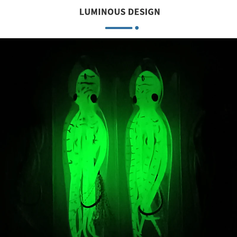 ORJD-señuelo luminoso de falda de pulpo, Swimbait de silicona suave, cebo de plomo que se hunde, lubina, Rockfishing Jigs - imagen 4