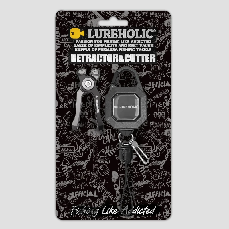 Cortador de hilo de pescar de tungsteno Lureholic y retractor de 27,5 pulgadas con bloqueo de tope de tracción, longitud de extensión: 7 ~ 70 cm, gancho rápido para señuelo - imagen 5