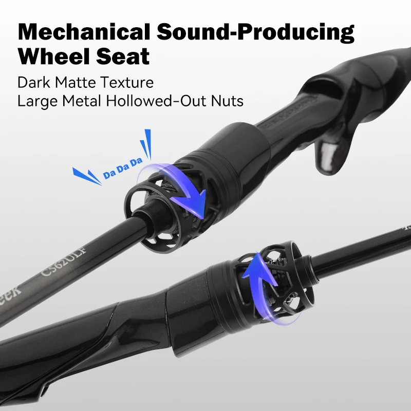 LEYDUN-caña de pescar Black Creek, fundición giratoria, 1,5/1,68/1,8 m, caña de viaje, 2 secciones, caña de pescar ultraligera de fibra de carbono - imagen 4