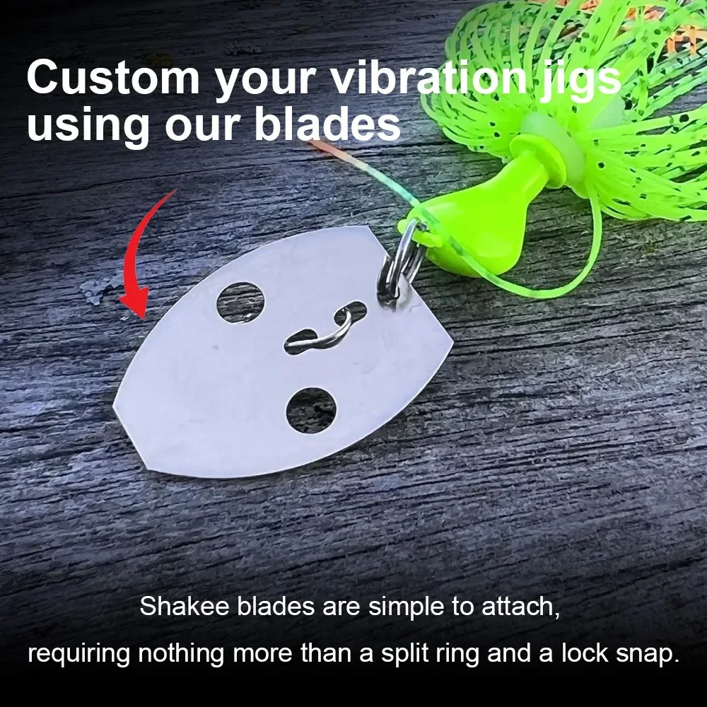 Countbass 50 Uds COUNTBASS cuchillas de acero inoxidable Turbo para nadar Jig Blade Chatter cebos Señuelos de pesca - imagen 5