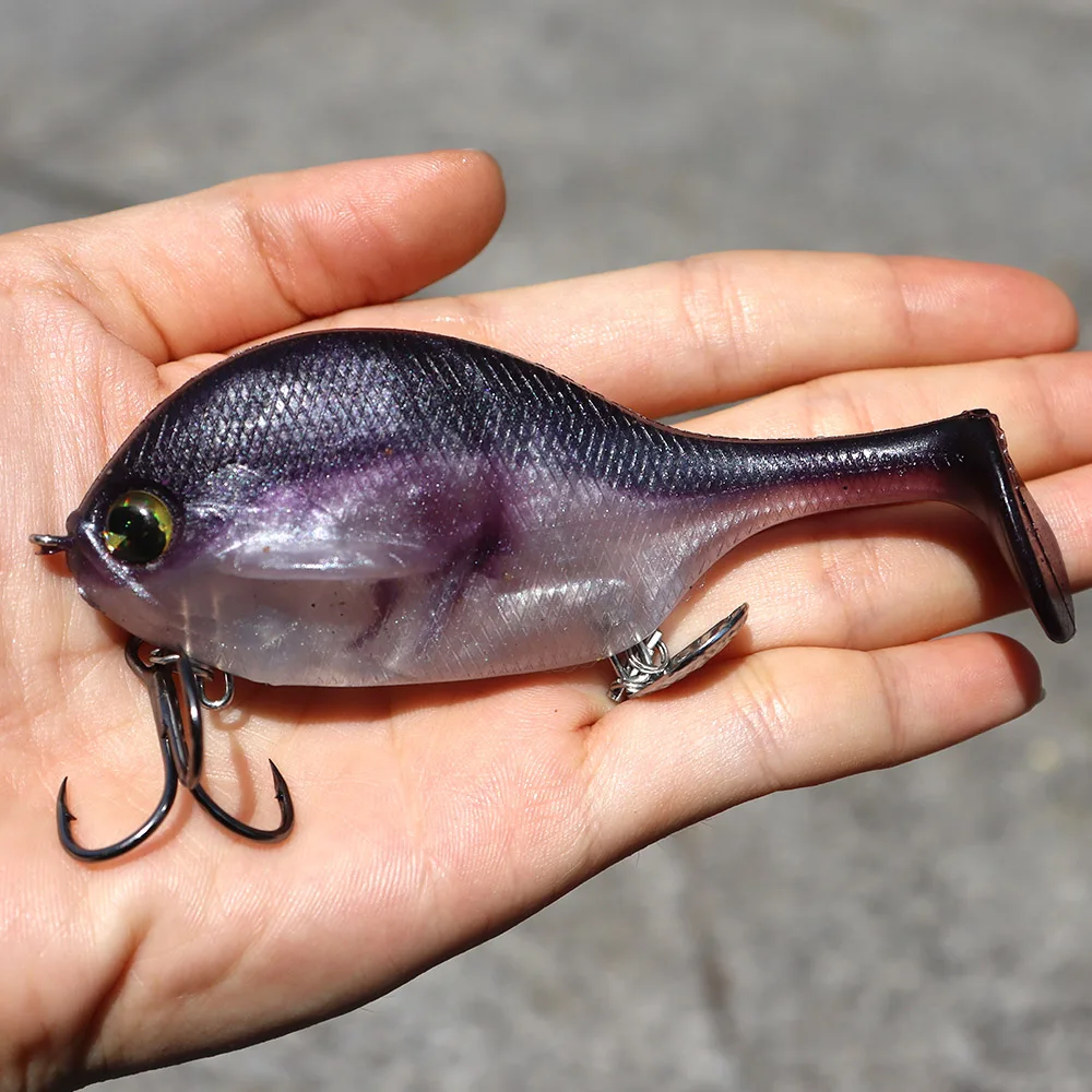 9,5 cm 31gSwimbait Shad Softbait cola de paleta de agua salada señuelo de plástico suave Zander cuchara de pesca aparejos de plantilla - imagen 4