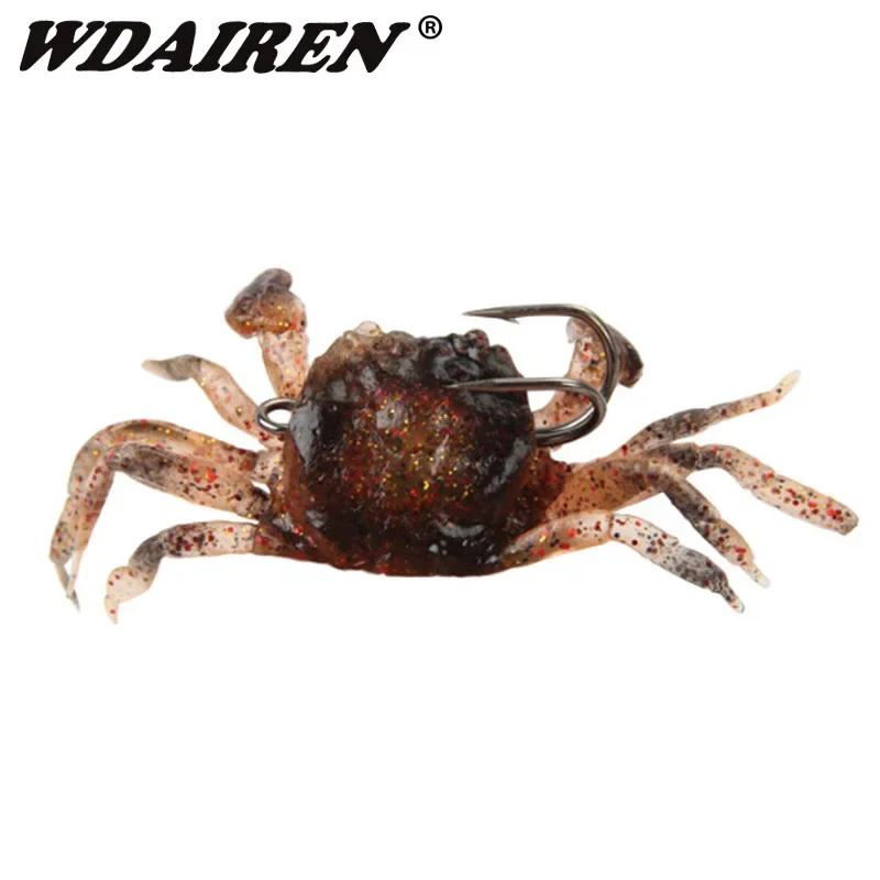 Señuelos de pesca blandos, cebo Artificial de cangrejo con anzuelos afilados, señuelo de Jigging, aparejos de criatura marina, juego de cebo falso biónico, 34,5g, 1 ud. - imagen 3
