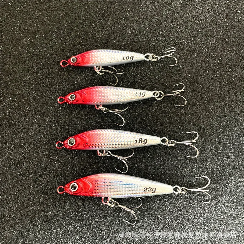 Señuelo de pesca hundido de pececillo, 10g, 14g, 18g, 22g, señuelo de trucha de plástico duro, cebo Artificial, pesca Wobbler para Crankbait - imagen 3