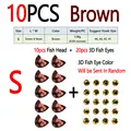 10pcs Brown S
