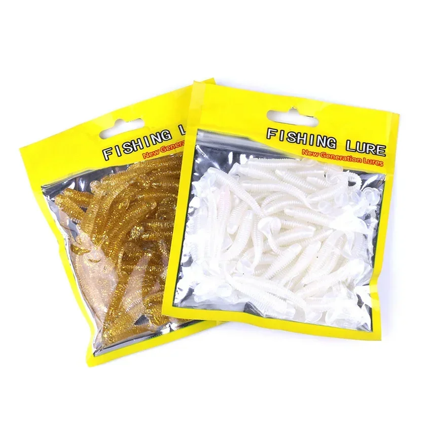 Cebo blando para Pesca de carpa, 50 piezas, 50mm, Señuelos de Pesca de trucha grande, Crankbait, Iscas artificiales - imagen 5