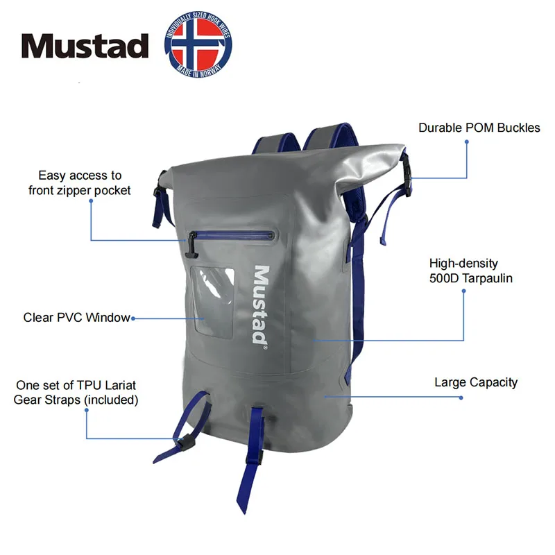 2024 nueva mochila impermeable 30L/40L mochila enrollable PROTECTES TU EQUIPES DE AGUA Pesca al aire libre - imagen 3